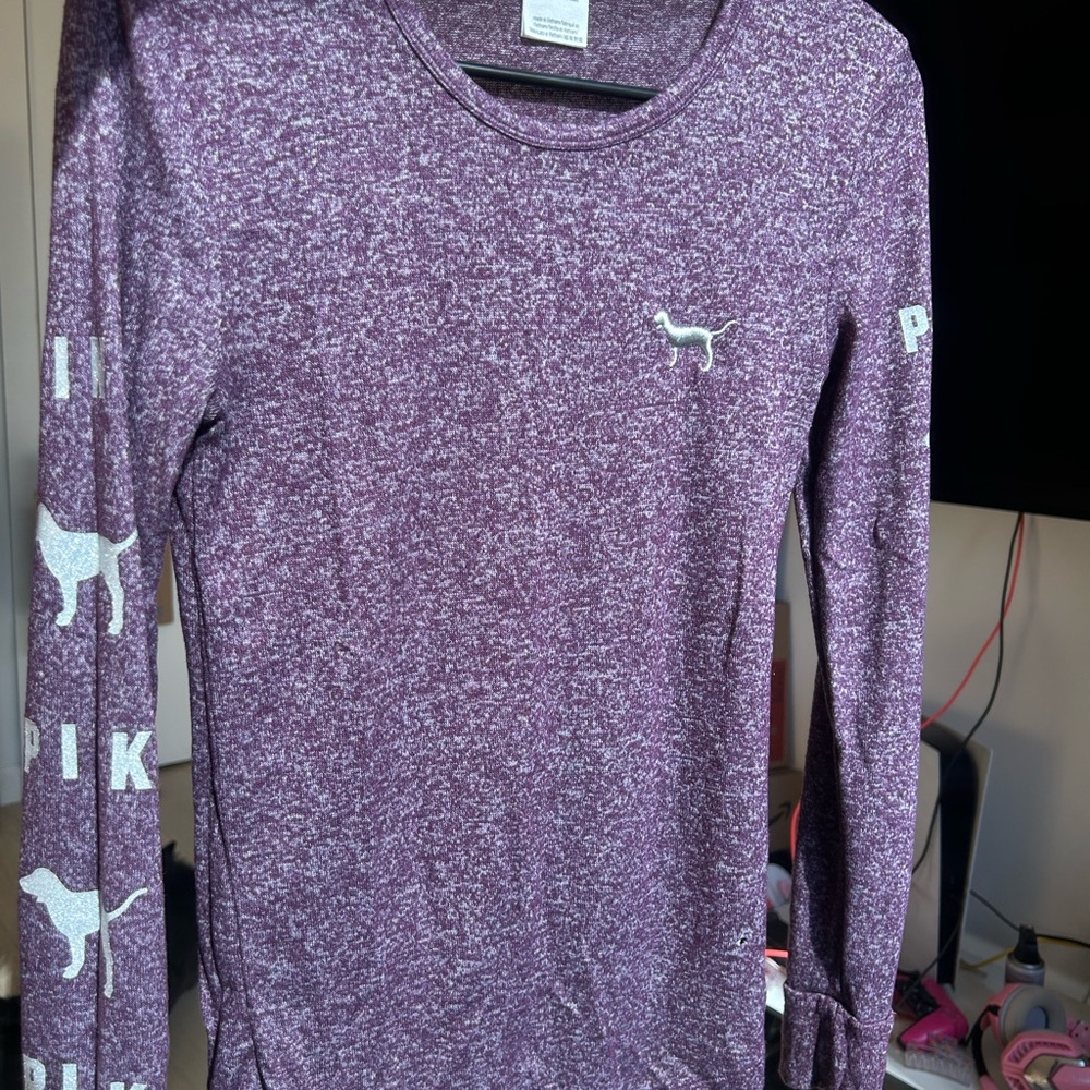 Victoria's Secret Pink Marled Purple Sweater